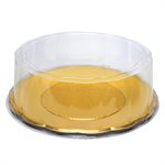 9.45" Round Gold Tray w / Lid