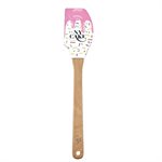 "Icing Drip" Silicone Spatula w / Wooden Handle
