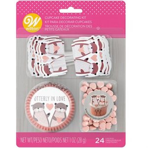 Valentine's Day Otterly in Love Cupcake Decorating Kit