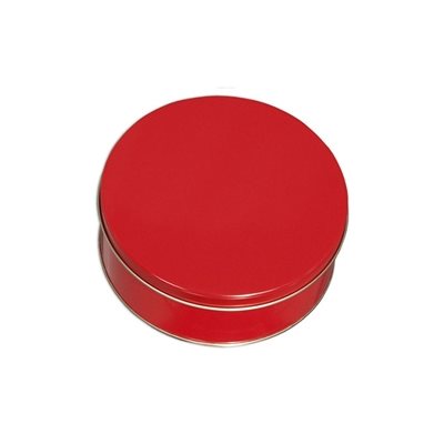 Red Cookie Tin 7 Inch