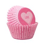 Scattered Heart Mini Cupcake Baking Cups-100 CT
