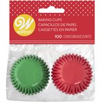 Red & Green Mini Baking Cups 100ct