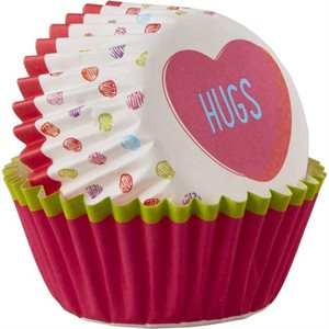 Valentine's Day Candy Hearts Mini Cupcake Baking Cups Combo-100 CT By Wilton
