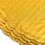 6" Gold Scalloped Cake Board (Pack of 5)
