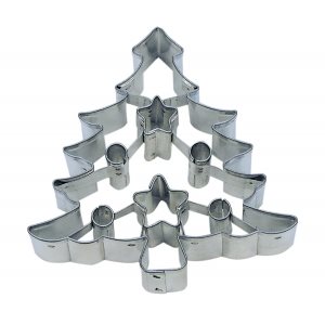 Tree Cookie Cutter with Cut Outs 3 Inch