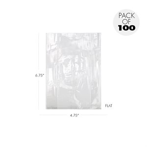 Cellophane Bags 6 3 / 4 x 4 3 / 4 Inch Flat Pack of 100