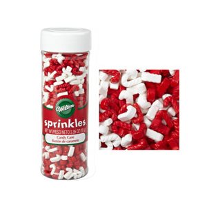 Candy Cane Shape Sprinkles 
