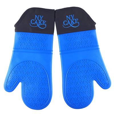 Royal Blue Silicone Oven Mitts (Pair)