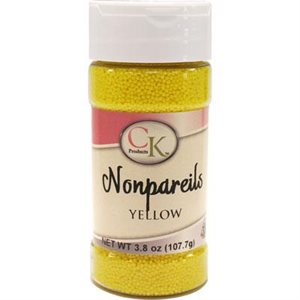 Yellow Nonpareils Sprinkles 3.8 Ounce