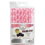Pink Ribbon Cake Pop Sticks- 6 Inch -Pack of 25