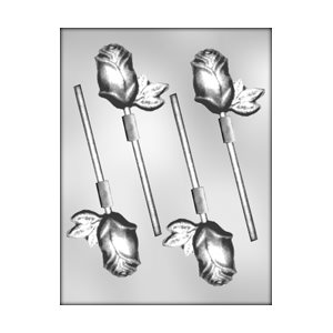 Long Rose Chocolate Candy Mold- 2 1 / 4 Inch