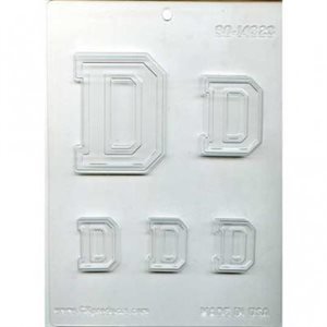 Collegiate Letter D Chocolate Candy Mold