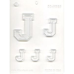 Collegiate Letter J Chocolate Candy Mold