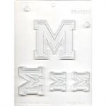 Collegiate Letter M Chocolate Candy Mold