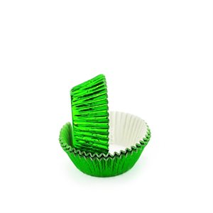 Green Foil Mini Cupcake Baking Cup Liner
