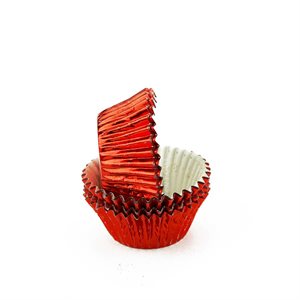 Red Foil Mini Cupcake Baking Cup Liner 