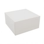 7 X 7 X 3 Inch White Cake Box 