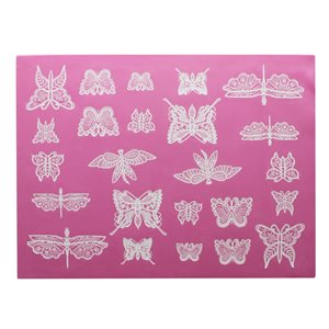 Beautiful Butterflies Large Cake Lace Mat By Claire Bowman