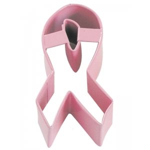 Pink Ribbon Cookie Cutter Poly Resin 3 3 / 4 Inch