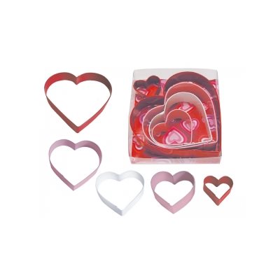 Hearts Cookie Cutter Set Poly Resin 5 Pcs.