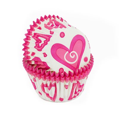 Happy Hearts Standard Cupcake Baking Cup Liner -Pack of 32
