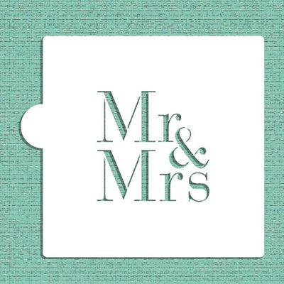 Mr & Mrs Cookie Stencil