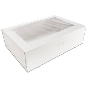 White Cupcake Box - Holds 12 Standard Cupcakes