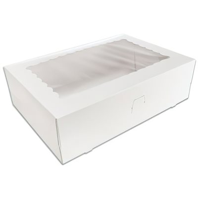 White Cupcake Box Holds 12 Standard Cupcakes