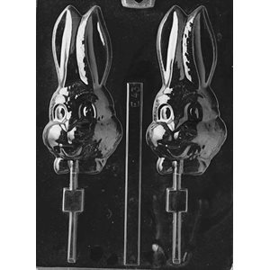 Large Long Eared Bunny Lollipop Chocolate Candy Mold