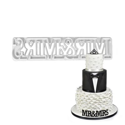 Mr & Mrs Curved Words Cutter Set By FMM