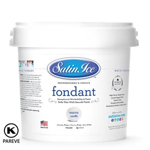 Satin Ice Rolled Fondant Icing White 10 Pounds