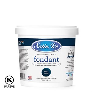 Satin Ice Rolled Fondant Icing Navy 2 Pounds