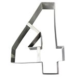 Stainless Steel Number Mold "4"- 8 1 / 2" x 5 1 / 2" x 2" Deep