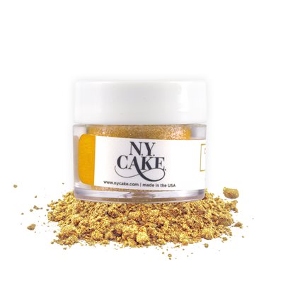 Bright Gold Edible Glitter Dust by NY Cake - 4 grams