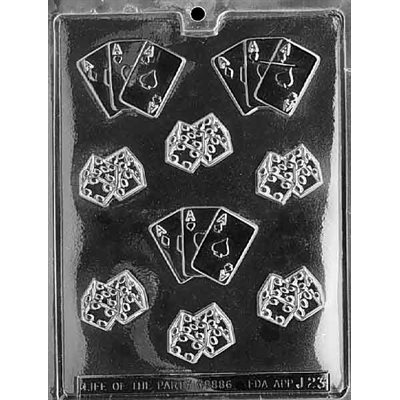 Dice with Aces Chocolate Candy Mold