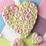 Button Hearts Silicone Mold By Katy Sue