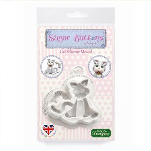 Cat Sugar Buttons Silicone Mold By Katy Sue