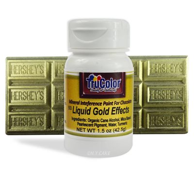 Gold Liquid Effects Natural Food Color By TruColor 1.5 Ounce