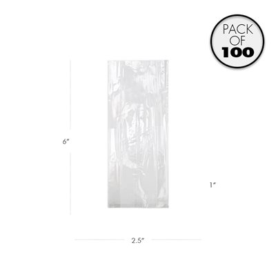 Cellophane Bags 2 1 / 2 x 1 x 6", Pack of 100