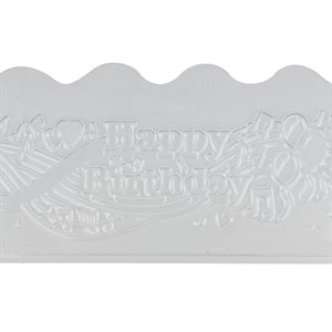 Happy Birthday Plastic Impression Mat