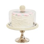 11" Silver Pearl Cake Stand by NY Cake