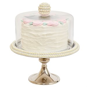 12 1 / 4" Silver Pearl Cake Stand by NY Cake