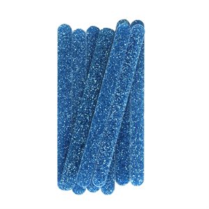 Blue Glitter Popsicle Sticks Pack of 10