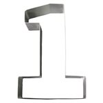 Stainless Steel Number Mold- "1" 8 1 / 2" x 5 1 / 2" x 2" Deep
