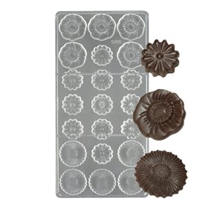 Flowers Polycarbonate Chocolate Mold