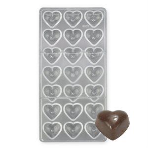 Pillow Heart Polycarbonate Chocolate Mold