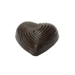 Grooved Heart Polycarbonate Chocolate Mold