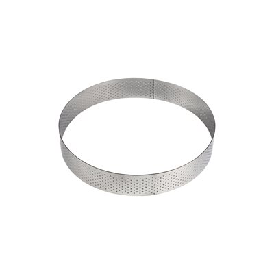 Round Perforated Stainless Steel Tart Ring 3 1 / 8" x 3 / 4"