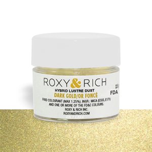 Dark Gold Edible Luster Dust By Roxy Rich 2.5 gram