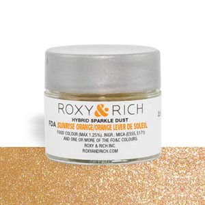 Sunrise Orange Edible Hybrid Sparkle Dust By Roxy Rich 2.5 gram